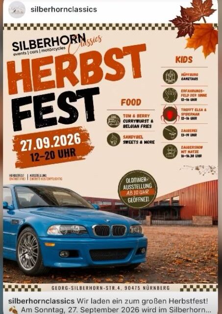 Silberhorn Classics Herbstfest am                           Sonntag, 27. September 2026